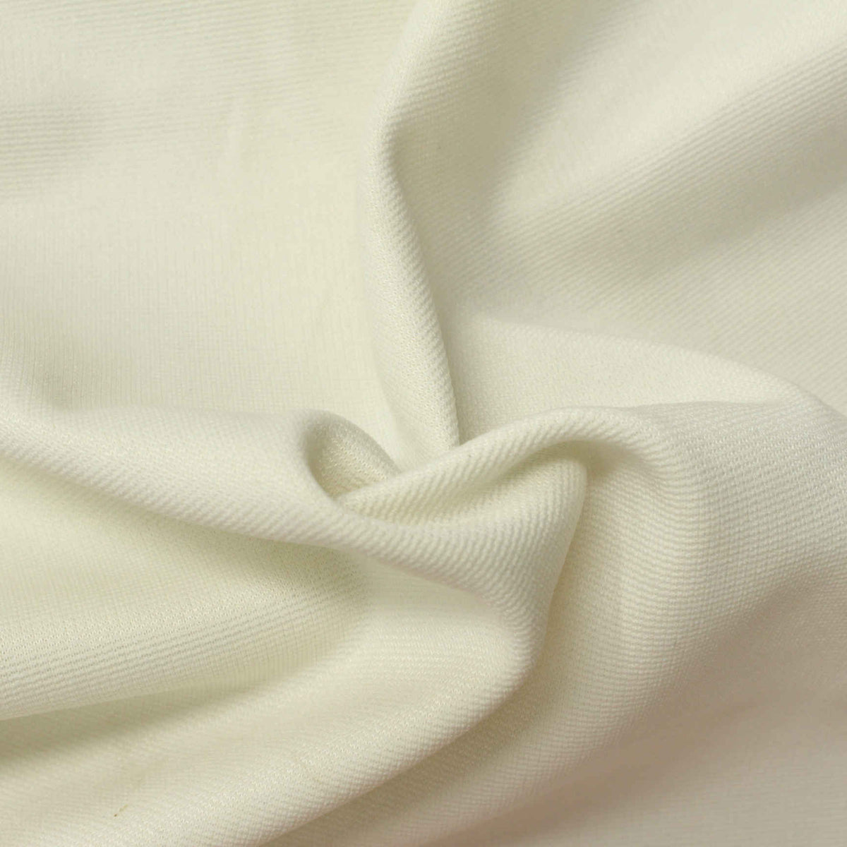 Polyester Viscose Ponte Knit Fabric, 280 gsm, 150 cm — White