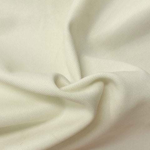 Polyester Viscose Ponte Knit Fabric, 280 gsm, 150 cm — White