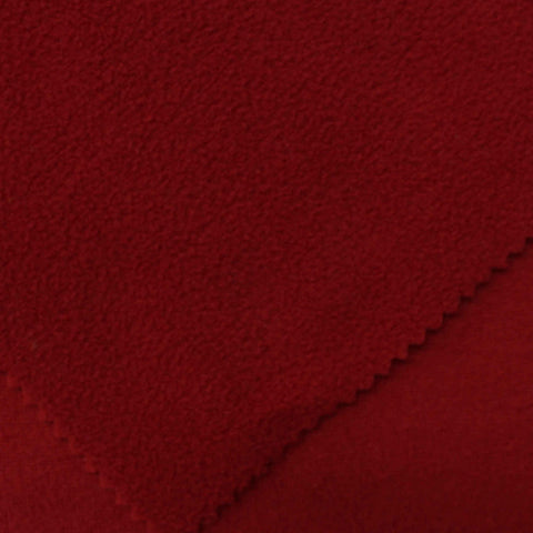 100% Polyester French Terry Fabric, 176 gsm, 160 cm — Red