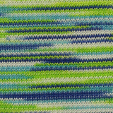 Green Horizontal-Stripe Interlock Knit, Polyester — texture