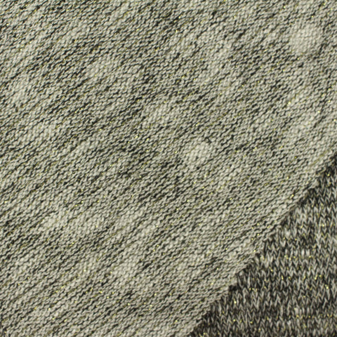 Grey Marl Chunky Knit, Viscose-Poly, 210 gsm