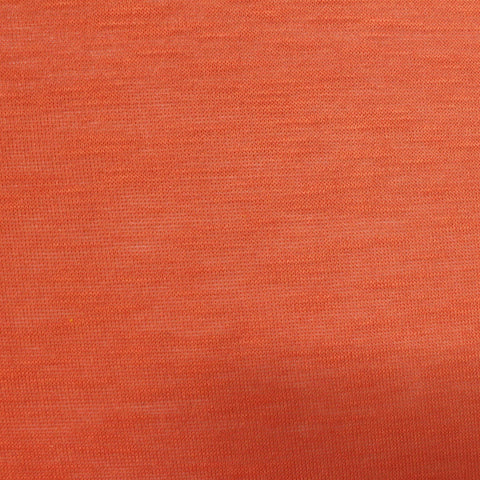 Slub Polyester Viscose Stretch Chunky Knit Fabric, 172 gsm, 165 cm — Orange