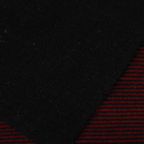 Black Plaid Chunky Knit, Poly-Acrylic