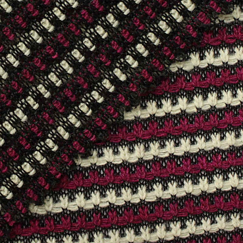 White Dots Interlock Knit, Poly-Acrylic