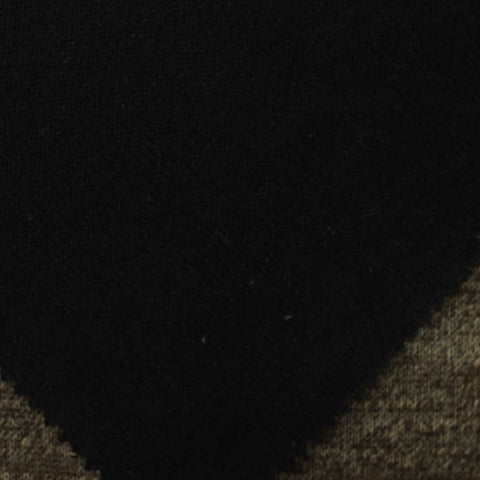 Yarn-Dyed Polyester Interlock Knit Fabric, 338 gsm, 160 cm — Black