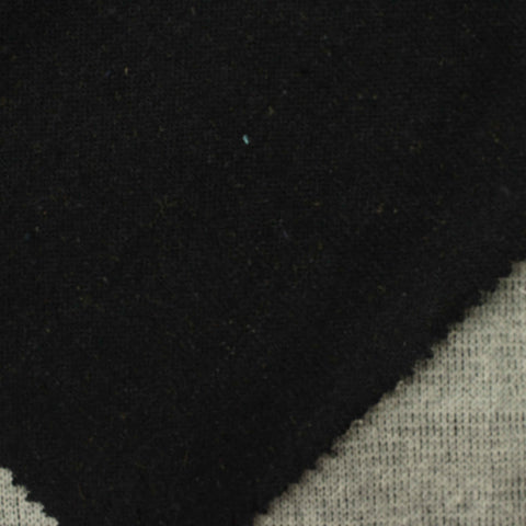 Polyester Cotton Chunky Knit Fabric, 360 gsm, 158 cm — Black