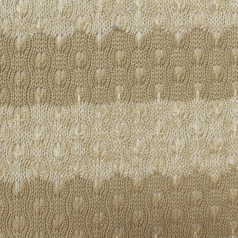 Polyester Viscose Chunky Knit Fabric, 170 gsm, 160 cm — Beige