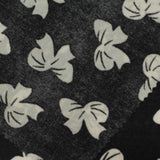 Printed Polyester Stretch Knit Fabric, 150 gsm, 175 cm — Black