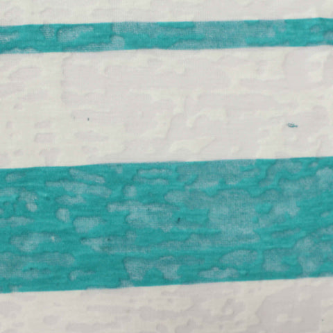 Teal Horizontal-Stripe Knit, Poly-Viscose