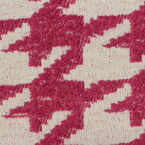 Fuchsia Textured-Houndstooth Jacquard, Polyester