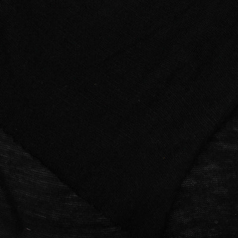 Slub 100% Viscose Chunky Knit Fabric, 92 gsm, 185 cm — Black