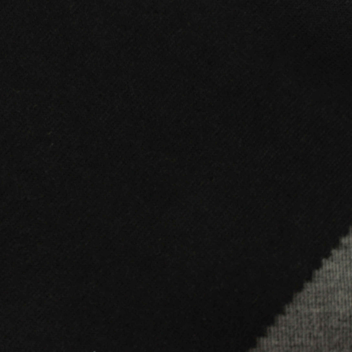Heather 100% Polyester Interlock Knit Fabric, 343 gsm, 155 cm — Black