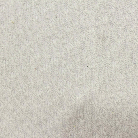 White Tone-on-Tone Leaf Chunky Knit, Polyester