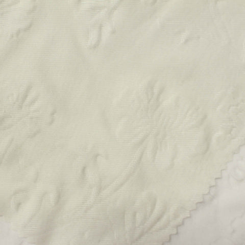 Beige Tone-on-Tone Floral Warp Knit, Polyester