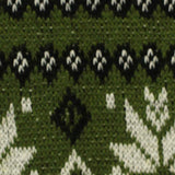 Green Geometric Chunky Knit, Poly-Viscose — texture