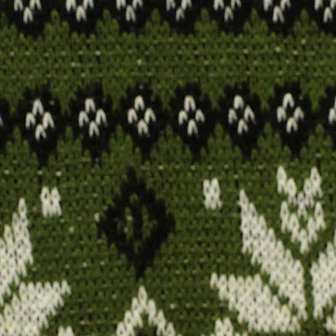 Green Geometric Chunky Knit, Poly-Viscose