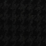 Black Houndstooth Interlock Knit, Poly-Cotton