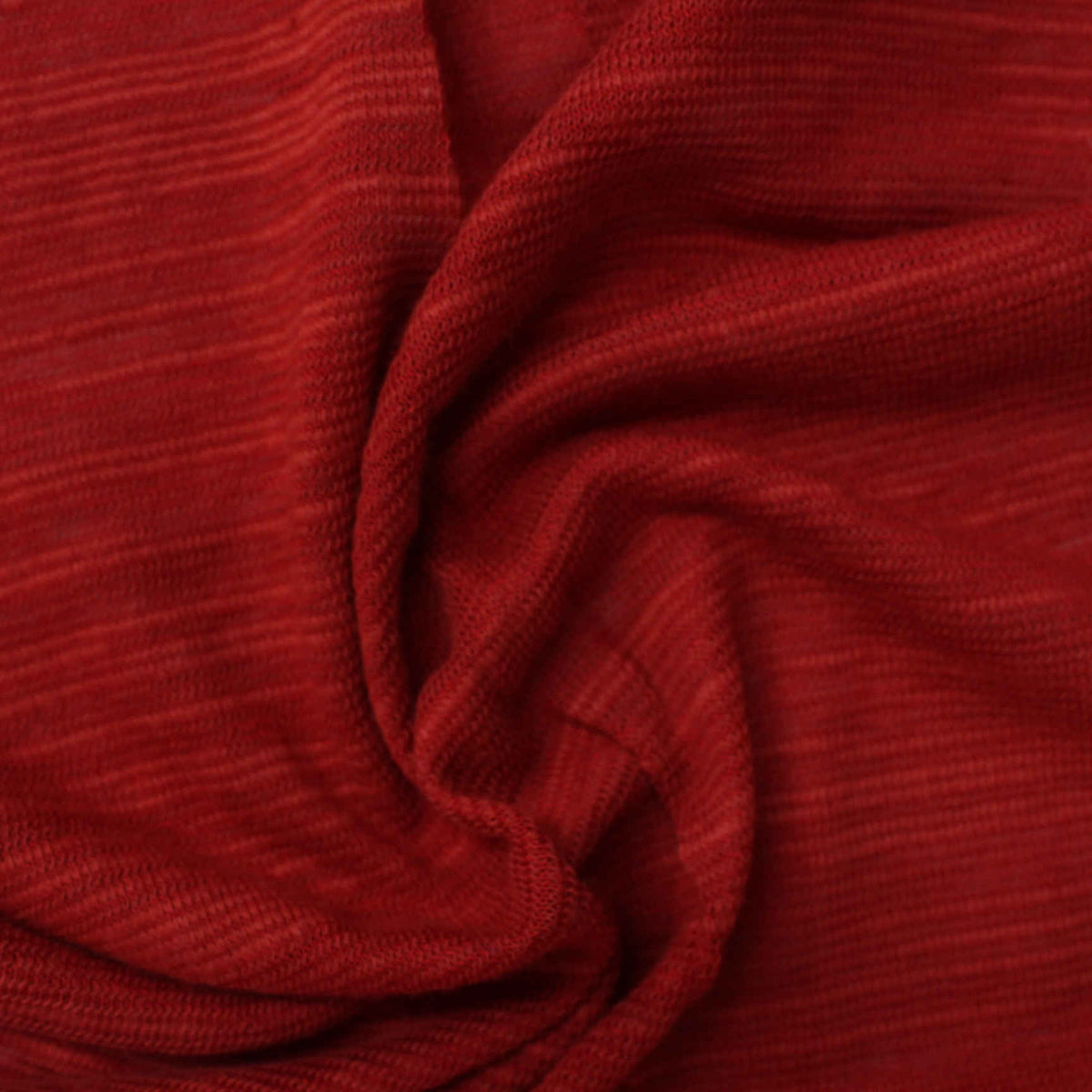 Red Fine-Marl Chunky Knit, Cotton-Viscose