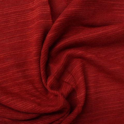 Red Fine-Marl Chunky Knit, Cotton-Viscose