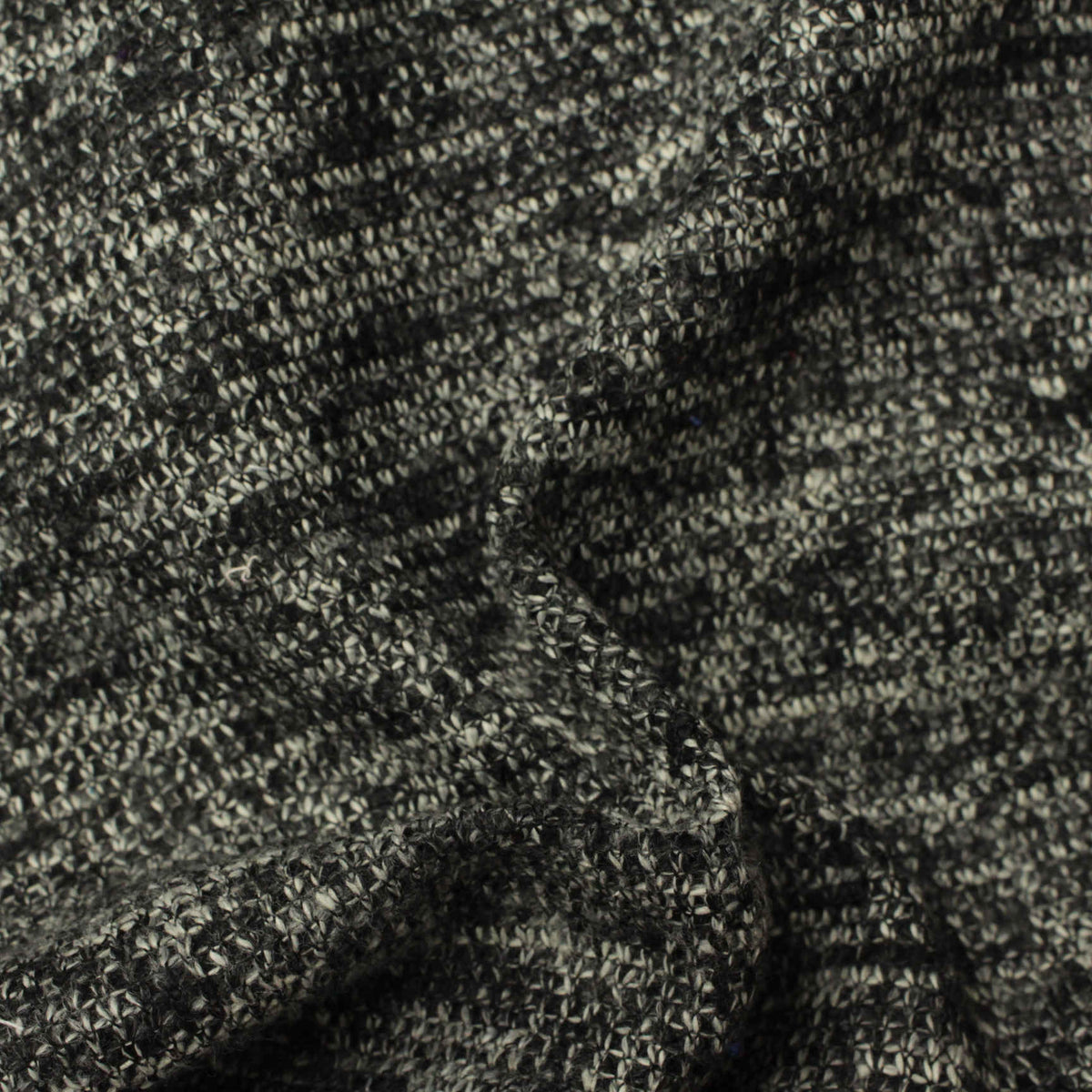 Black Marl Chunky Knit, Polyester, 305 gsm