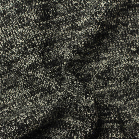 Black Marl Chunky Knit, Polyester, 305 gsm