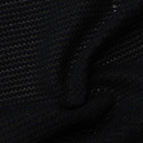 Black Geometric Interlock Knit, Polyester