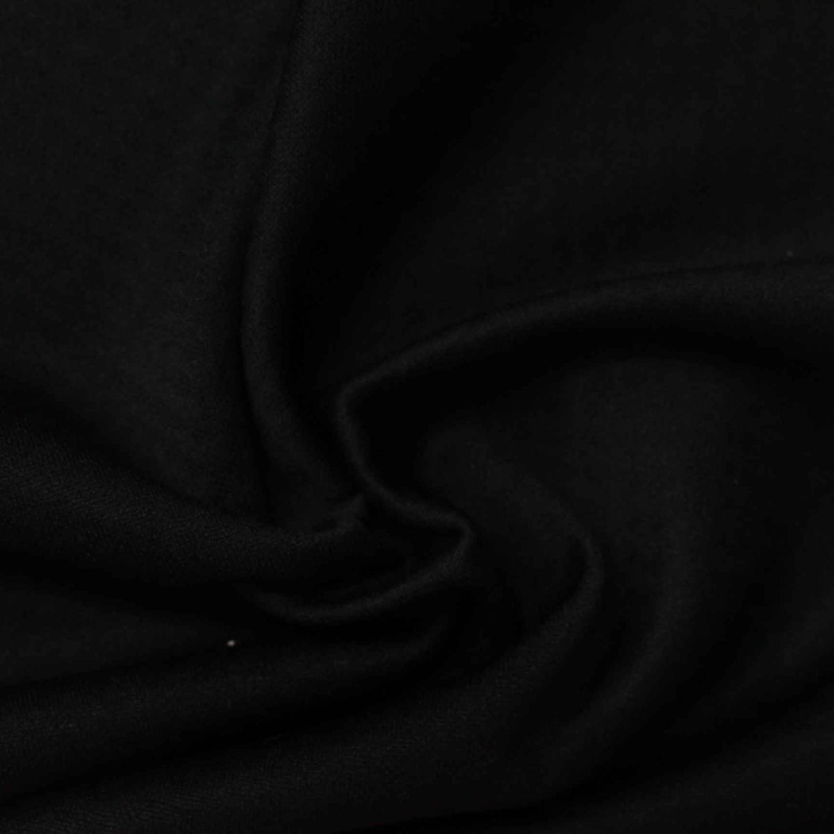 100% Polyester Interlock Knit Fabric, 207 gsm, 155 cm — Black