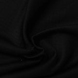 100% Polyester Interlock Knit Fabric, 207 gsm, 155 cm — Black