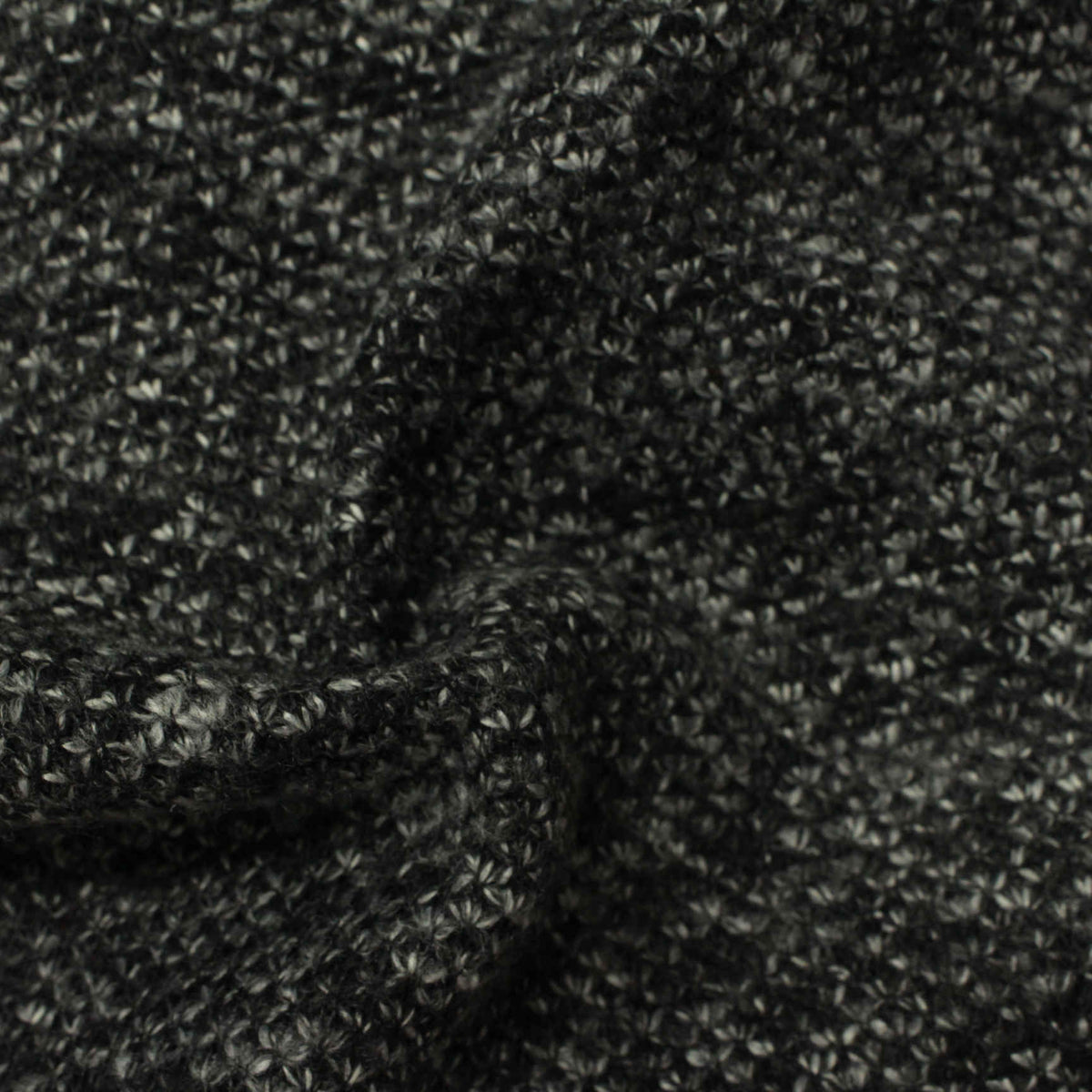 Dark Grey Marl Chunky Knit, Polyester, 465 gsm