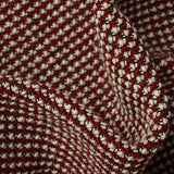 Red Geometric Chunky Knit, Polyester — texture