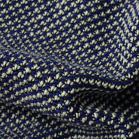 Blue Check Chunky Knit, Polyester