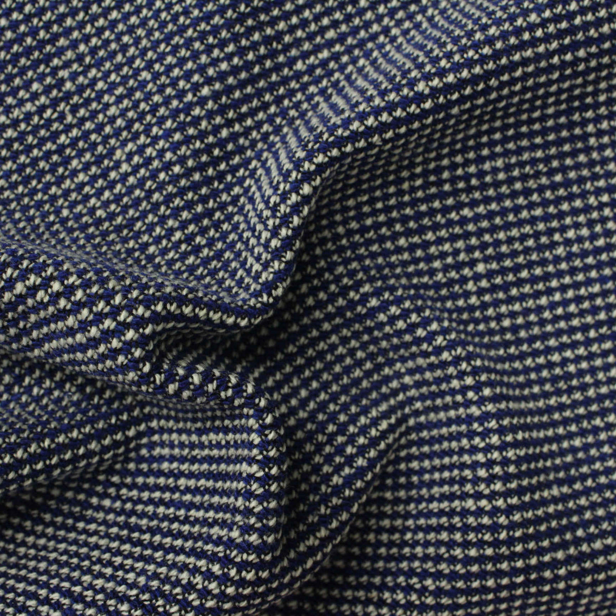 Blue Check Chunky Knit, Polyester