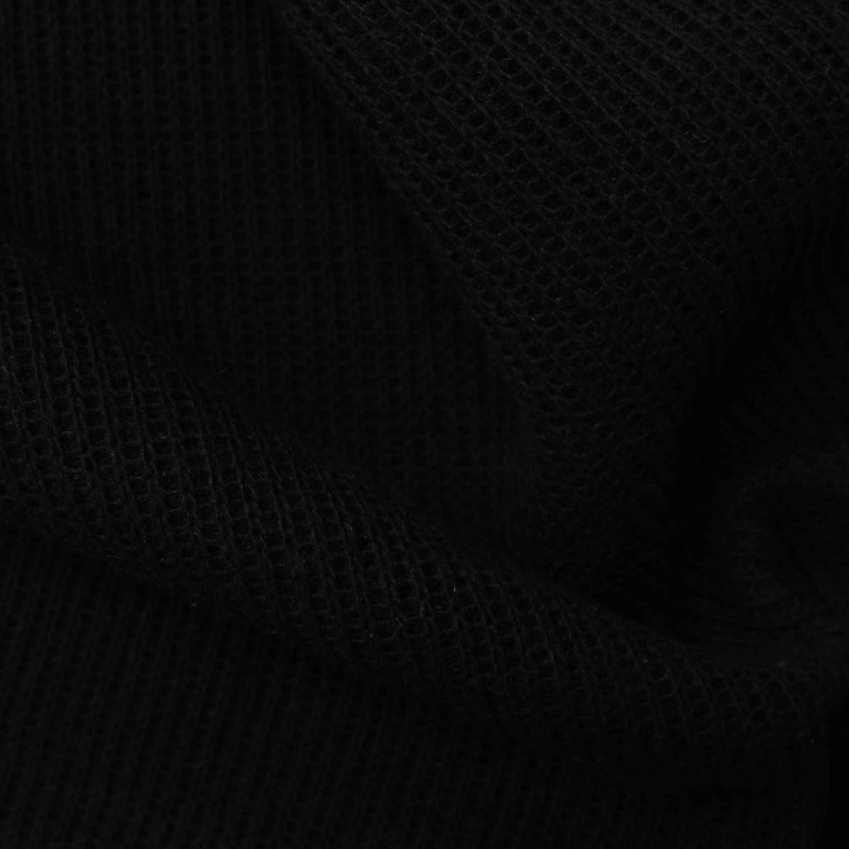 100% Polyester Chunky Knit Fabric, 490 gsm, 160 cm — Black