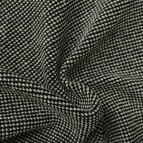 Black Geometric Chunky Knit, Polyester, 400 gsm