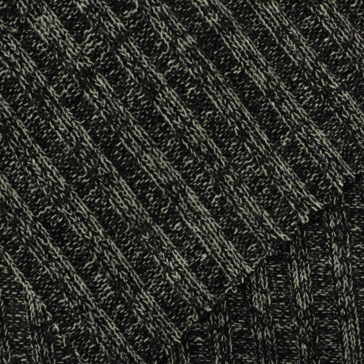 Dark Grey Marl Rib Knit, Polyester, 350 gsm