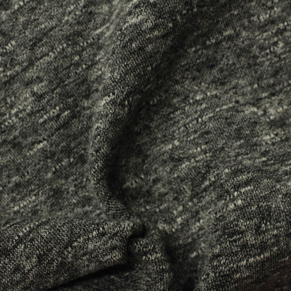 Dark Grey Marl Chunky Knit, Poly-Cotton, 325 gsm