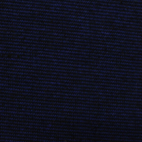 Striped Polyester Viscose Interlock Knit Fabric, 430 gsm, 155 cm — Navy