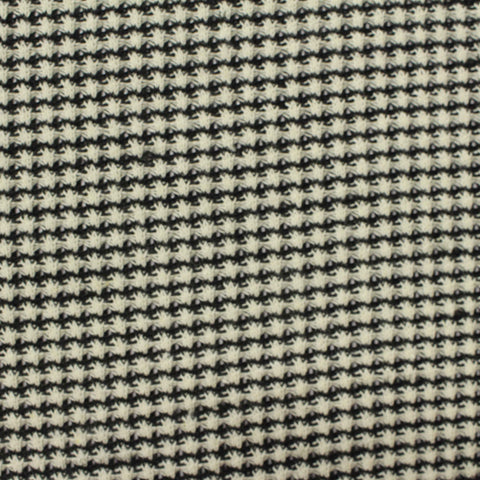 Black Houndstooth Waffle Knit, Poly-Cotton