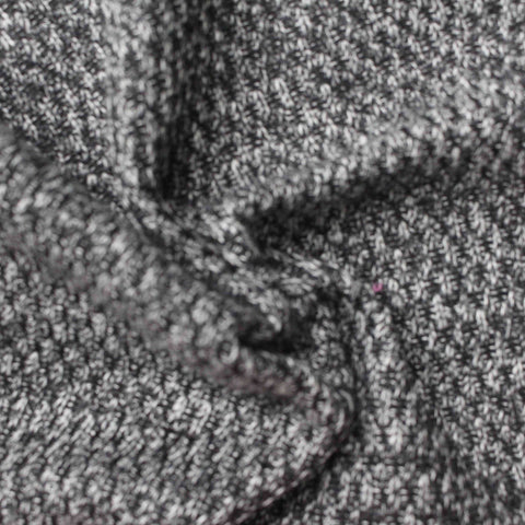 Dark Grey Marl Chunky Knit, Polyester, 390 gsm