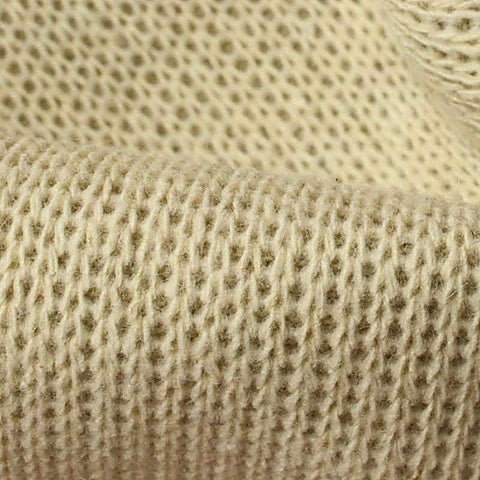 Acrylic Viscose Chunky Knit Fabric, 430 gsm, 155 cm — Beige