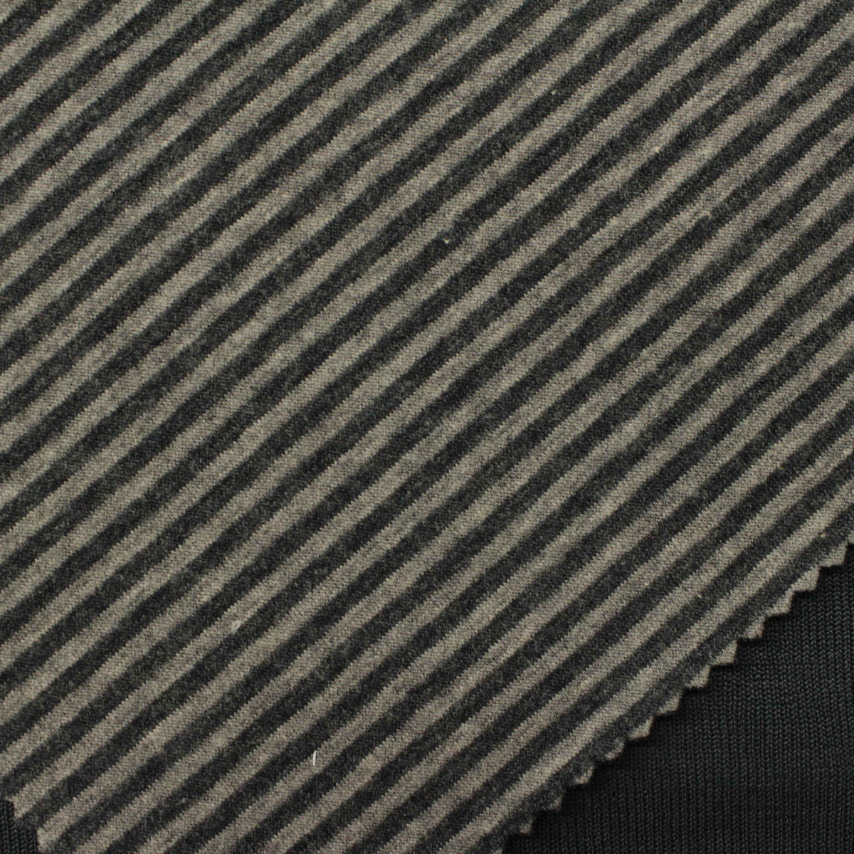 Dark Grey Stripe Jacquard, Poly-Cotton