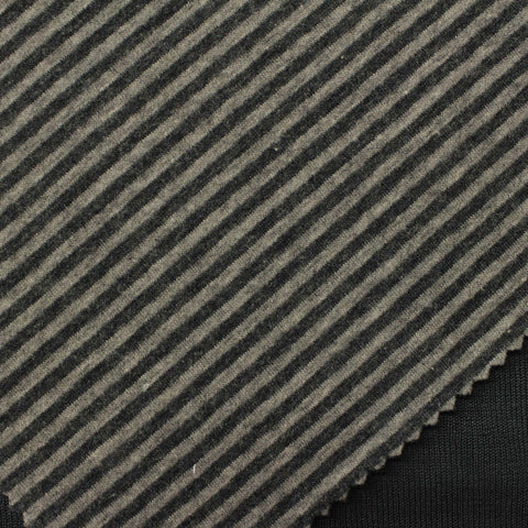 Dark Grey Stripe Jacquard, Poly-Cotton
