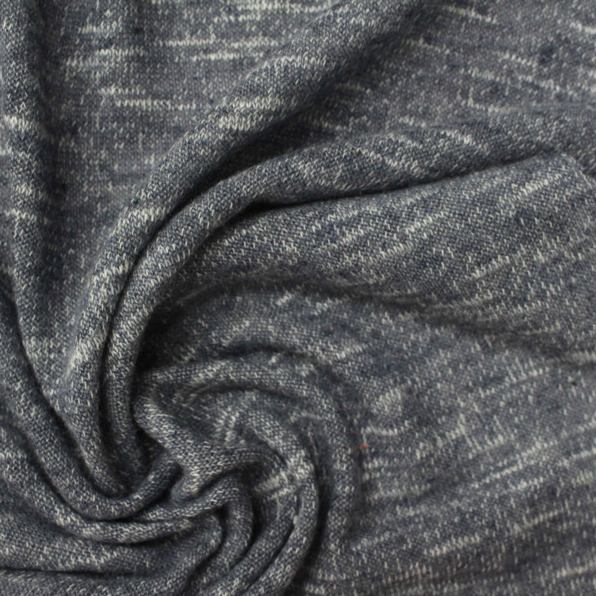 Blue Heathered-Marl Chunky Knit, Viscose-Poly