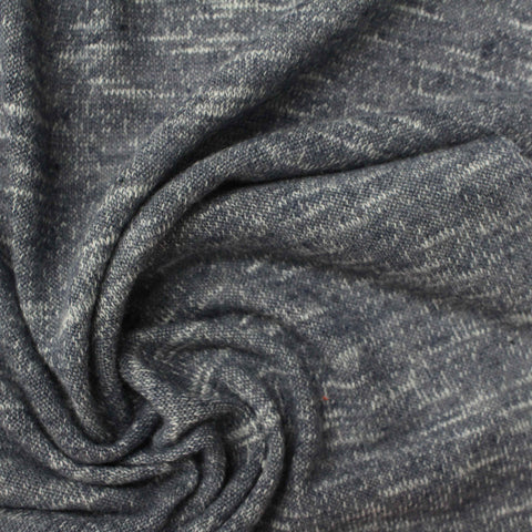 Blue Heathered-Marl Chunky Knit, Viscose-Poly