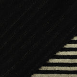 Black Horizontal-Stripe Chunky Knit, Poly-Cotton