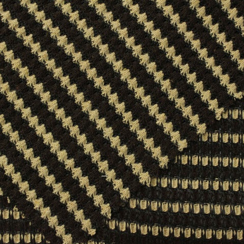 Dark Brown Stripes Chunky Knit, Polyester