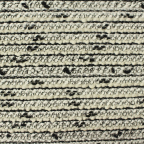 Off-White Horizontal-Stripe Chunky Knit, Viscose-Poly, 460 gsm