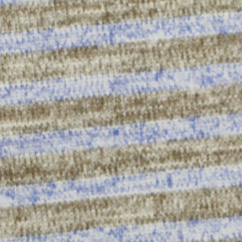 Light Blue Horizontal-Stripe Chunky Knit, Poly-Viscose