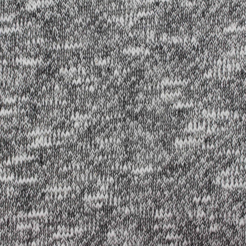 Black Marl Chunky Knit, Cotton, 295 gsm
