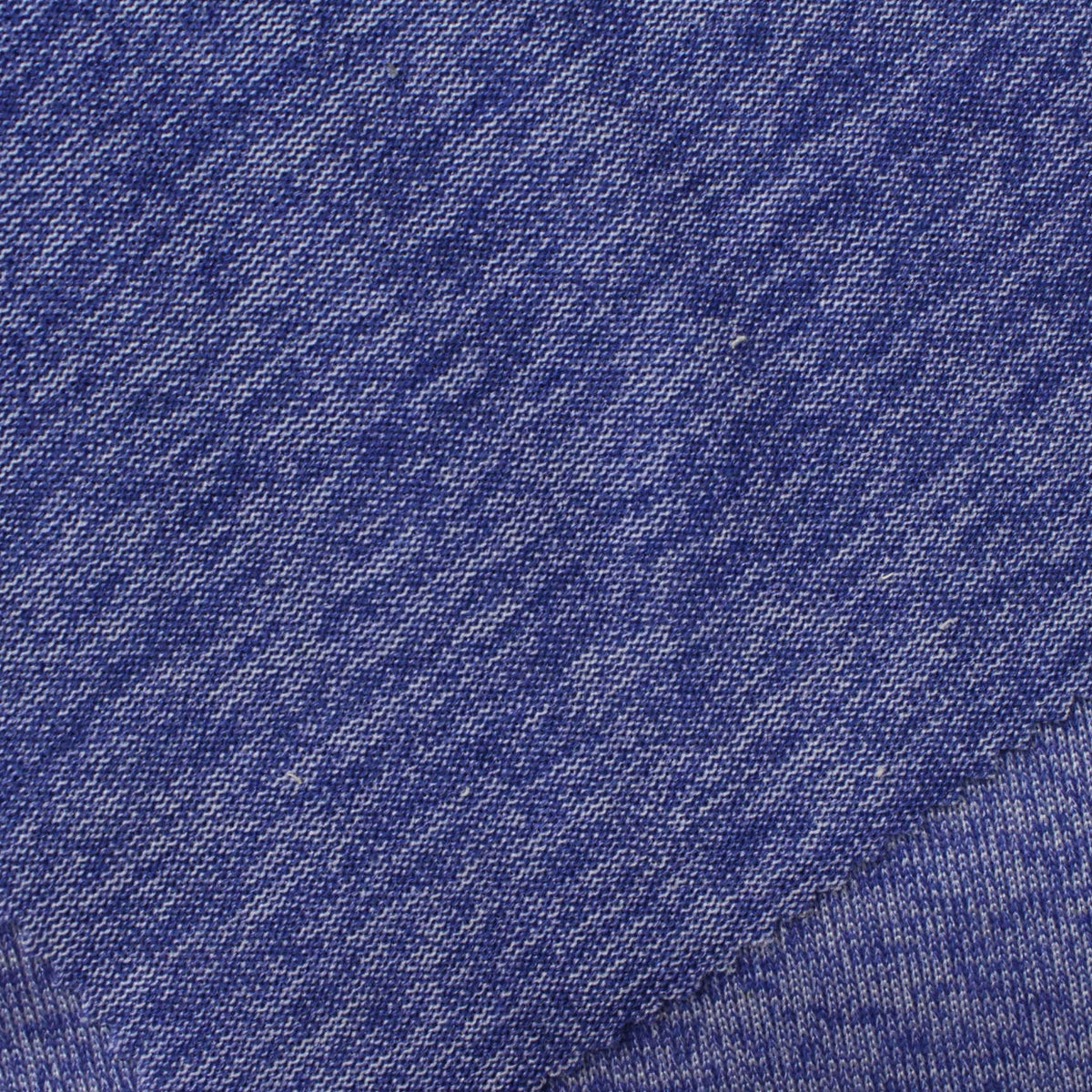 Blue Heathered-Marl Chunky Knit, Polyester, 258 gsm